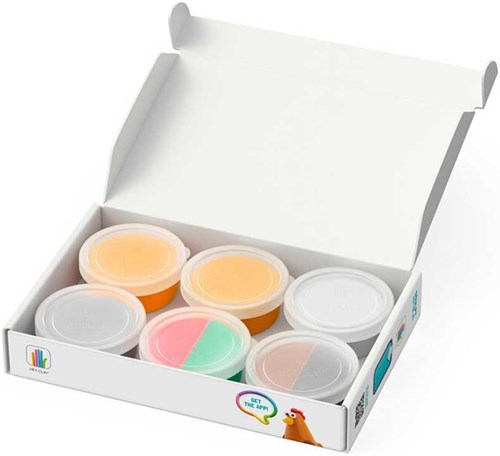 Tomy boetseerklei set - HEY CLAY boerderijvogels 6 potjes creatief speelgoed-2