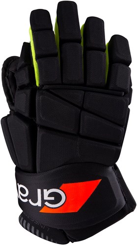 Grays gant de hockey Linestopper - noir jaune - taille Large - gauche