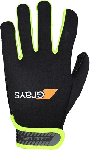Grays hockeyhandschoenen G500 Gel Glove zwart geel Large - sport handschoenen