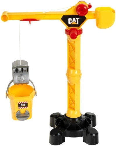 Klein bouwkraan speelgoed Cat - hijskraan 42,5cm geel - kraan voor kinderen