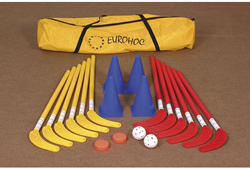 Eurohoc set de hockey junior - ensemble complet pour enfants - crosses 75 cm