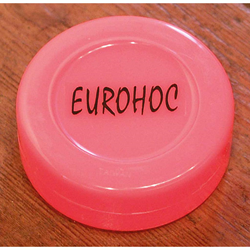 Eurohoc hockeypuck roze - kunststof hockey puck voor uni-hockey