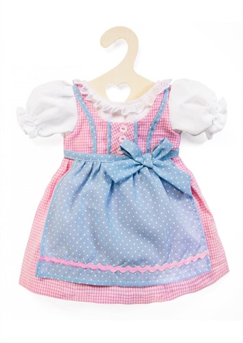 Heless robe de poupée dirndl vert rose 28-33 cm jouet traditionnel-2