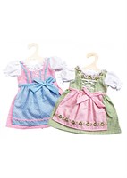 Heless robe de poupée dirndl vert rose 28-33 cm jouet traditionnel