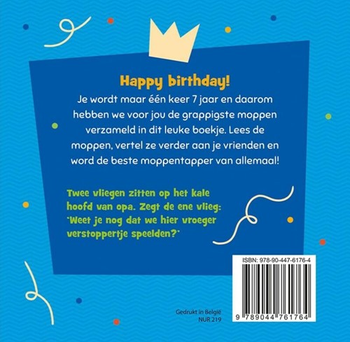Deltas Hoera 7 jaar Moppenboek voor het grappigste feestvarken