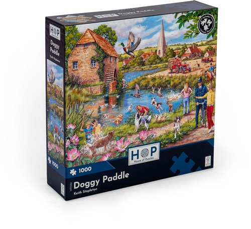House of Puzzles puzzle Doggy Paddle 1000 pièces animaux-2