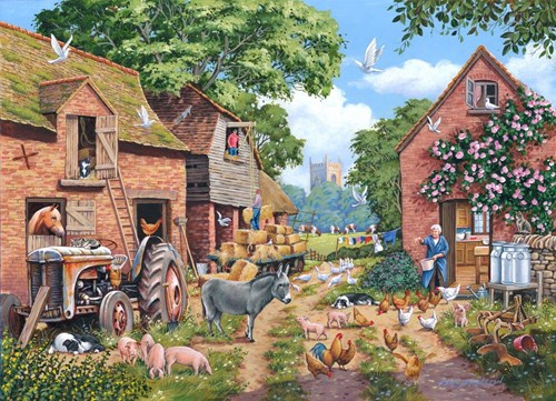 House of Puzzles puzzle Farm Focus 1000 pièces carton paysage