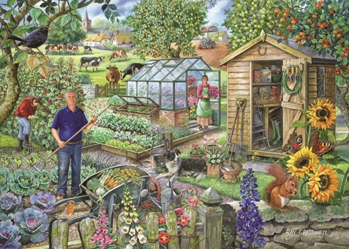 House of Puzzles legpuzzel At The Allotment 500 XL stukjes bloemen