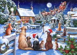 House of Puzzles No 19 Santa Paws 1000 Stukjes Legpuzzel