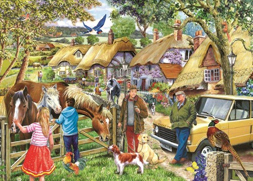 House of Puzzles legpuzzel paarden en honden - 500 grote stukjes