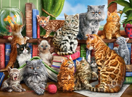 Castorland puzzel House of Cats - 2000 stukjes legpuzzel katten