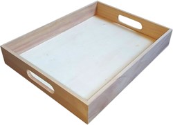 Playwood houten dienblad recht 32,2x25x5,1 cm decoratie