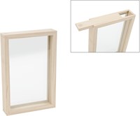 Hobbygroep cadre en bois - jouet créatif avec plaque en verre 30x20x5 cm