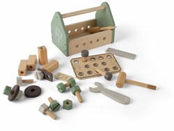 Dantoy houten gereedschapsbox speelgoed set 26-delig voor kinderen