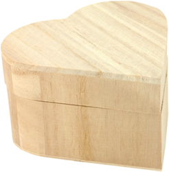 Playwood boîte de rangement en bois forme cœur 10cm décoration
