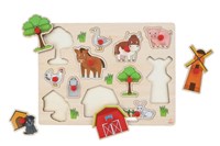 Casse-tête en bois Ferme 30x22,5cm jouet éducatif enfants-2