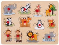 Angel Sports houten puzzel dierentuin - educatief speelgoed voor peuters