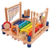 I'm Toy centre de musique en bois - ensemble d'instruments de musique jouet