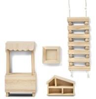 Lundby houten poppenhuismeubels DIY speelset - creatief speelgoed