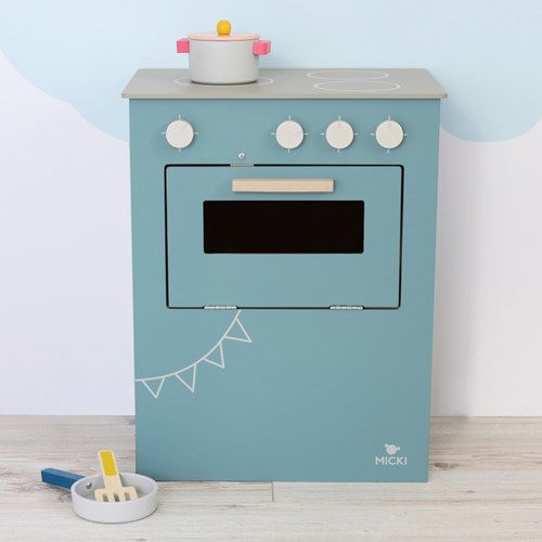 Micki houten speelkeuken - blauw - speelgoedkeuken voor kinderen-3
