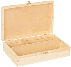 Playwood boîte à dessin en bois boîte à bricolage 27x16x6,5 cm pour enfants
