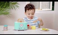 Hape grille-pain jouet pop-up set - dinette cuisine en bois interactive-3