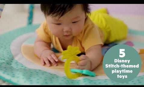Bright Starts babygym Stitch speelkleed blauw tropisch avontuur-3