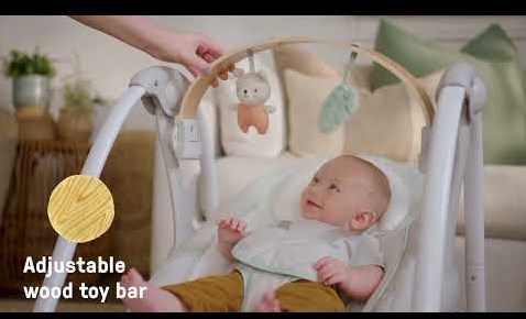 Ingenuity balançoire bébé Cozy Spot portable avec arche et musique-3