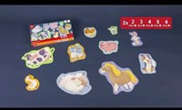 Hape puzzle de ferme - jouet éducatif avec animaux pour enfants-3