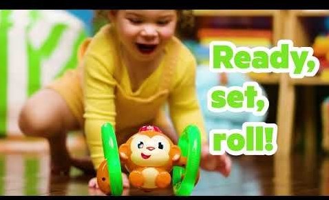 Bright Starts jouet singe roulant avec lumières et sons pour bébés-3