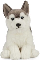 Living Nature peluche husky jouet réaliste doux 21cm