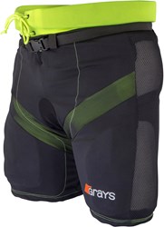 Grays hockey keepersbroek Nitro Padded Short Small zwart geel fluo