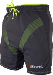 Grays hockey keeper Overshort zwart fluo geel Small - beschermende sportbroek