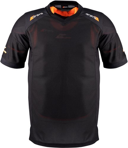 Grays hockey keeper shirt Short Sleeve Smock Large zwart polyester