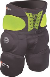 Grays hockey keeper shorts 500 bescherming zwart geel maat Small