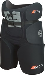 Grays hockey keeper Padded Short junior zwart geel fluo comfort