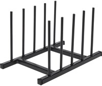 Excellent Houseware bordenhouder metaal zwart 20x12,5cm keuken organizer