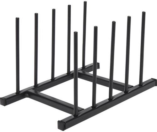 Excellent Houseware bordenhouder metaal zwart 20x12,5cm keuken organizer