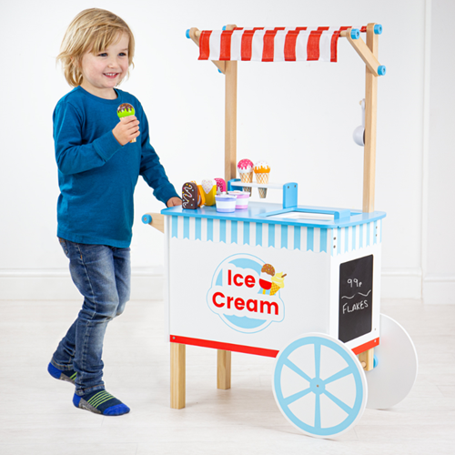 BigJigs chariot à glace en bois avec accessoires - jeu d’imitation-2