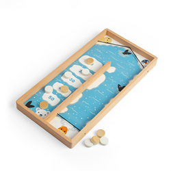 BigJigs houten Ice Puck Game - educatief kinderspel met dieren