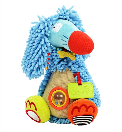 Dolce Toys speelgoed Classic activiteitenknuffel Afghaanse windhond Alfonso - 32 cm