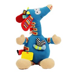 Dolce Toys speelgoed Classic muzikale activiteitenknuffel giraf - 36 cm