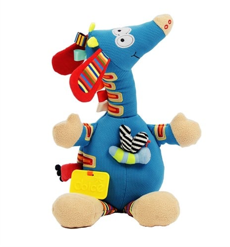 Dolce Toys speelgoed Classic muzikale activiteitenknuffel giraf - 36 cm