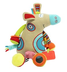Dolce Toys speelgoed Classic activiteitenknuffel koe - 27 cm