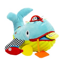 Dolce Toys speelgoed Classic activiteitenknuffel walvis Wallie - 21 cm