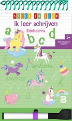 Ballon schrijfboek eenhoorns uitwisbaar leren schrijven kinderen