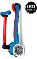 Micro step Mini Micro vouwbaar LED blauw rood - kinderstep met lichtgevende wielen