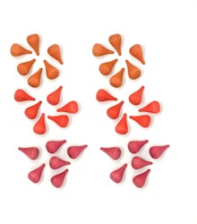 Grapat Houten Mandala Vuurtjes Rood (36 st.)