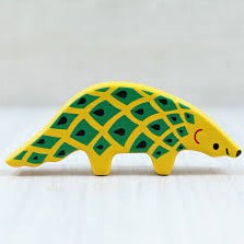 Bajo figurine jouet animal - animaux menacés Pangolin carton