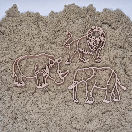 Grennn safari dieren uitstekers duurzaam speelgoed voor klei en rijst-2